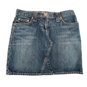 J. Crew Denim Jean Mini Skirt Size 27 Women's